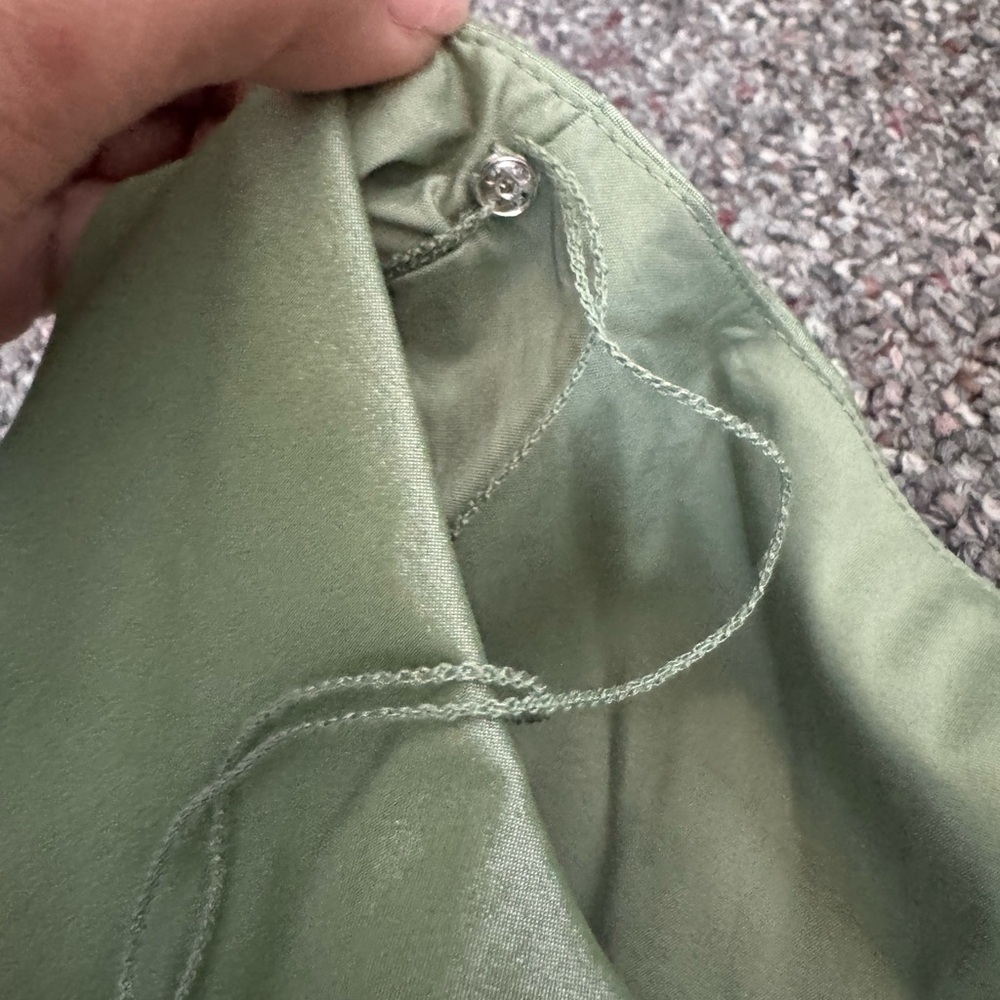 Adrianna Papell Elegant Green Shiny Mermaid Core Fairy Wedding Dress Size 16 - Picture 8 of 8
